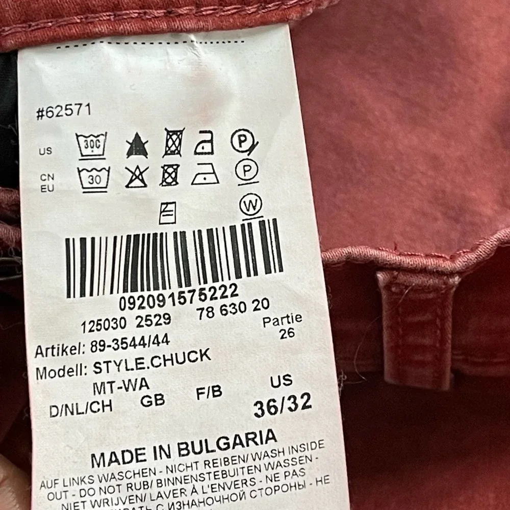 Brax Chuck Modern Fit Five-Pocket Chino Pants High Rise Men's Size 36/32 NWOT